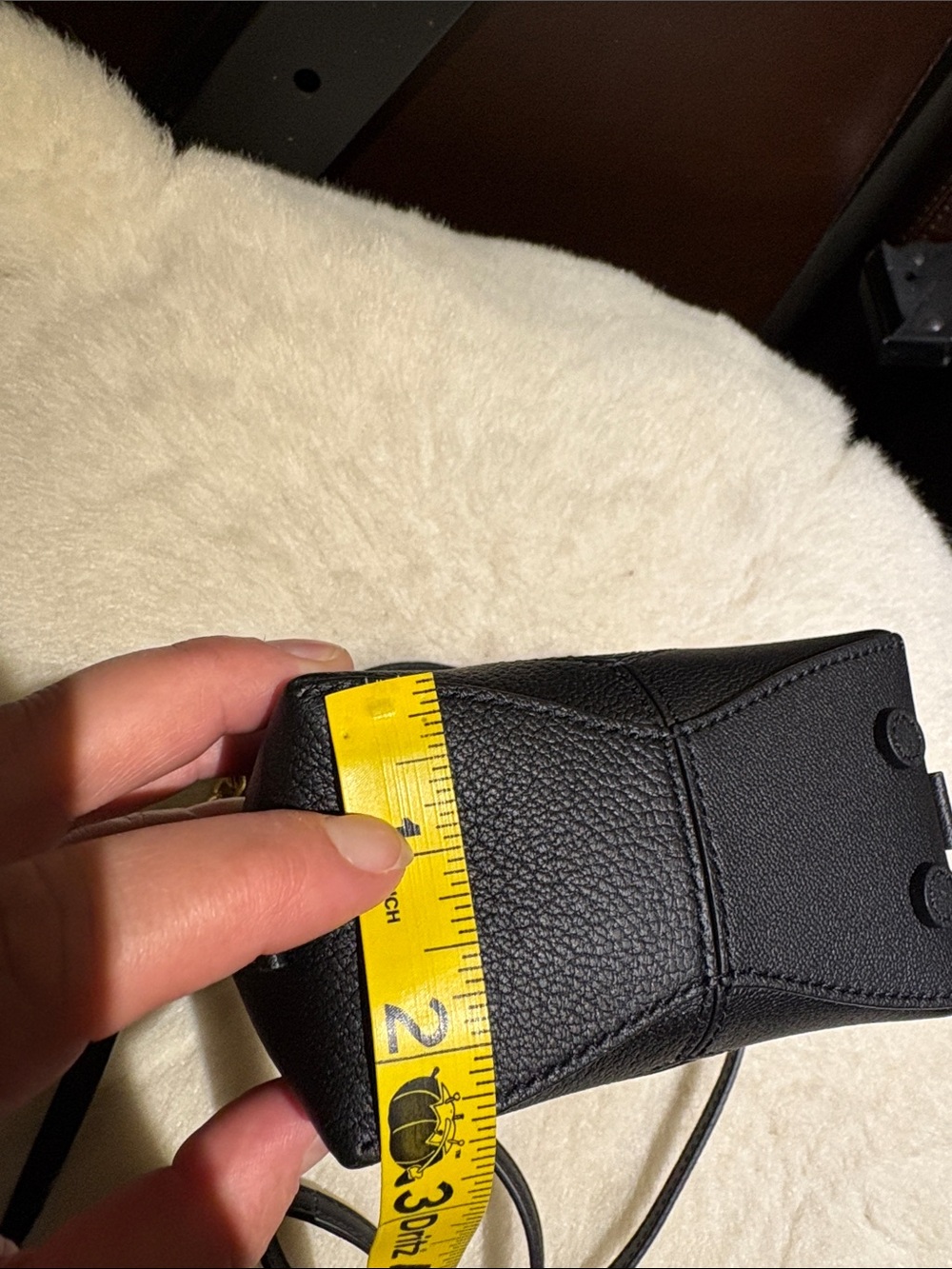 Tiffani and Co black leather mini bag removable strap - cutest designer bag- New - Picture 12 of 16